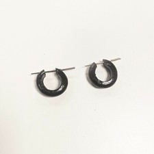 81stgeneration New Coconut Wood Black Handmade Small Round Tribal Hoop Earrings