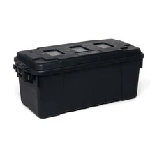 Black Heavy-duty 17-Gallon Lockable Storage Box for Tools, Hunting Gear Storage