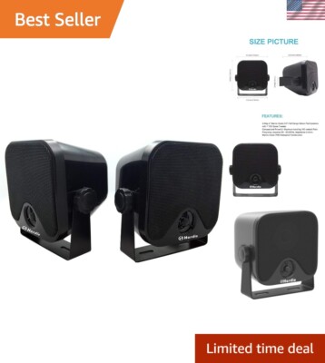 4-Inch Waterproof Marine Speakers - Compact Stereo System for Outdoor Adventures