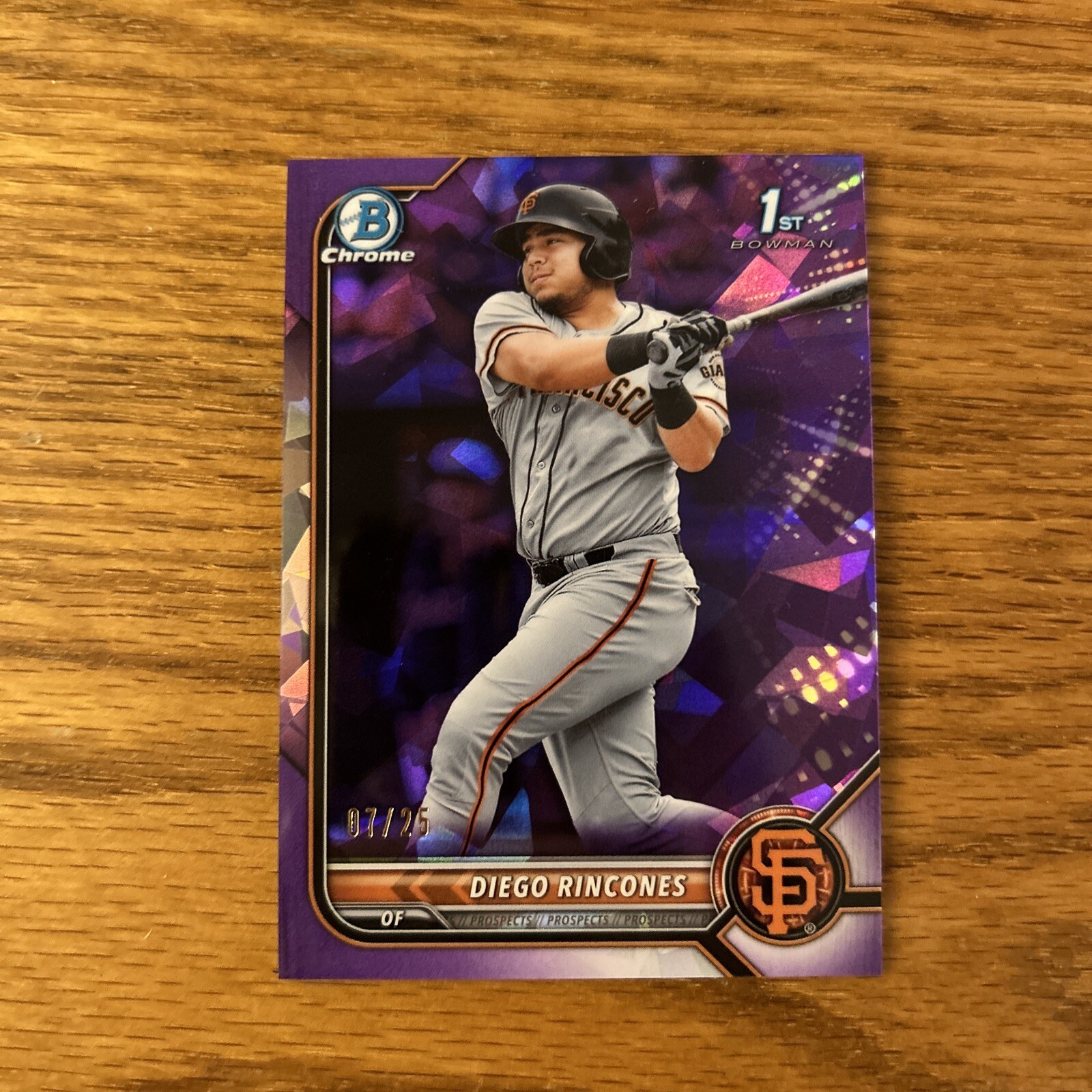 2022 Bowman Baseball Sapphire Diego Rincones 1st Purple /25 + 1 Giants