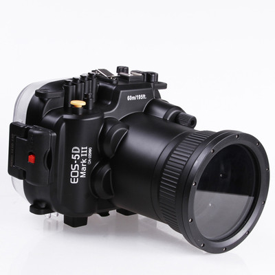 60M 197ft Underwater Waterproof Housing Camera Case for Canon EOS 5D Mark III 3