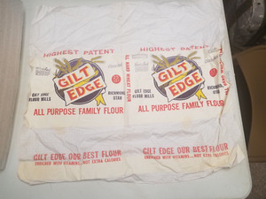 Vintage Bemis Gilt Edge 25 lb Flour Sack