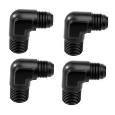 6AN to 3/8" NPT Male Fitting Connector Aluminum for 6AN to 3/8 NPT 90 Degree