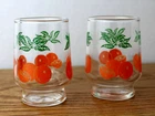 Vintage Anchor Hocking Small Orange Juice Glass 3” X 2”  USA - Set of 2