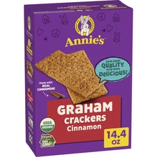 Annie s Organic Cinnamon Graham Crackers 14.4 oz Whole Grain Snack Treats