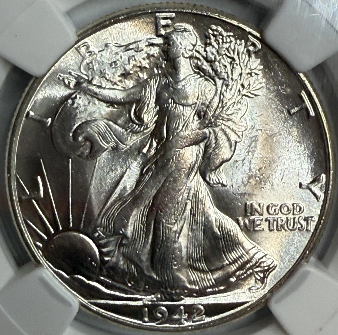 MS 63 Graded 1942 Year Liberty Walking Half Dollars (1916-1947