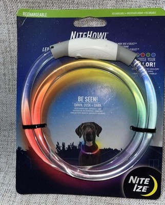 NiteIze NiteHowl Dog Collar Necklace Rechargeable LED Light NWT