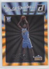 2016-17 Panini Donruss Rookies Orange Holo Laser Malik Beasley #166 0q0m