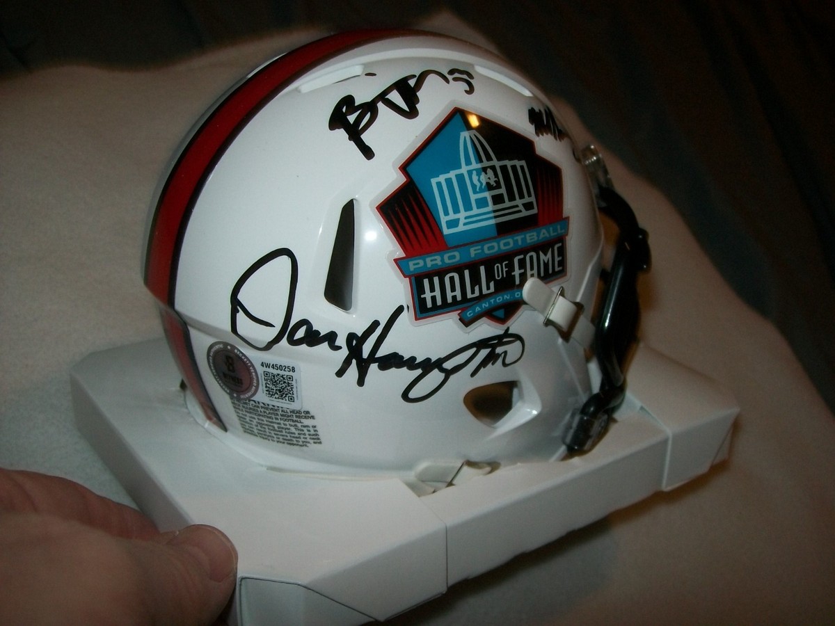 CHICAGO BEARS TRIPLE HOF URLACHER SINGLETARY HAMPTON SIGNED MINI