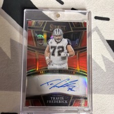 2022 Panini Select Travis Frederick #SSP-TRF Red Prizm Auto #/75 Dallas Cowboy