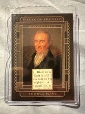 Pieces of the Past Relic Card    Thomas Paine