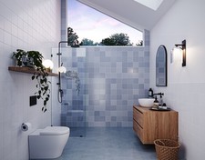 Glass Warehouse GW-SFP-25.5 Vela 78"H x 25-1/2"W Shower Screen - Black