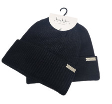 Nicole Miller New York Women's Beanie Hat 2-pack Cuffed One Size Color black