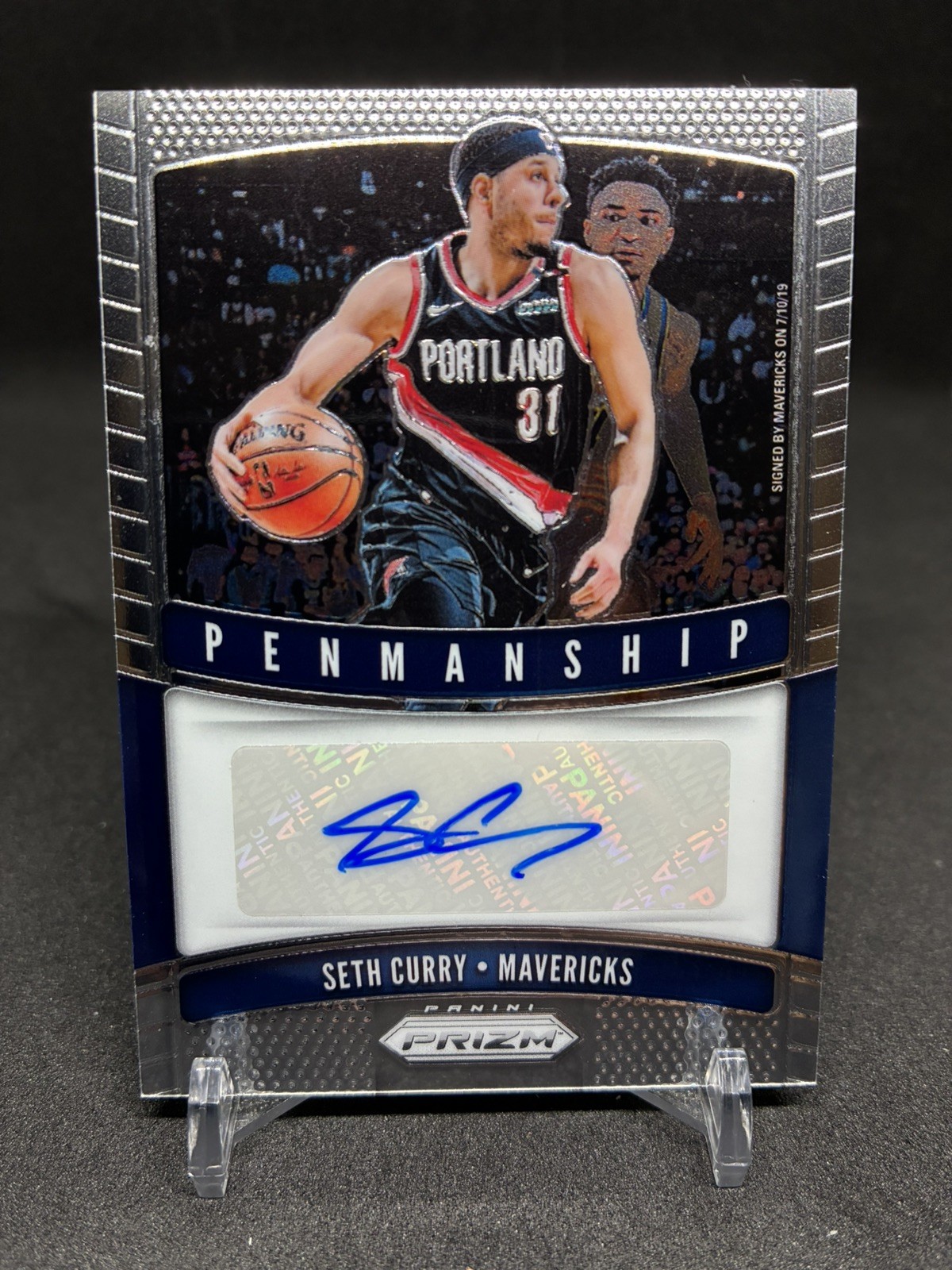 2019-20 Panini Prizm Penmanship Autographs #PM-SCY SETH CURRY Auto Signed Insert