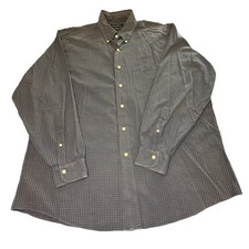 Brooks Brothers Shirt Mens XL Button Down Blue Check Long Sleeve 100 Cotton