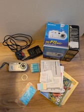 Sony Digital Camera Cyber-shot DSC-P72 3.2MP Silver Repair Needed With Charger