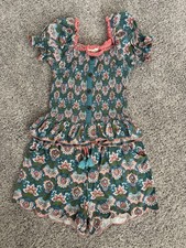 Matilda Jane Palmer Blouse And Matching Enchanted Garden Lake Shorts Size 14