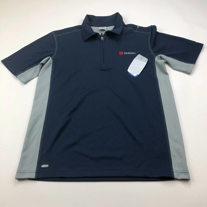 alo-yoga cool fit new golf zip polo shirt