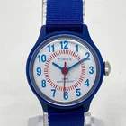 Vintage Timex Watch Women Youth 25mm Blue Nylon Band Manual Wind Up