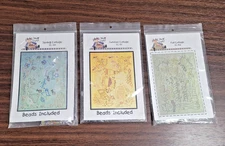 Lot of 3 Sew Crafty Collage instructions with beads and materials list