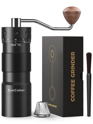 Manual Coffee Grinder with 16μm External Adjustment, Precision Espresso & Pou...