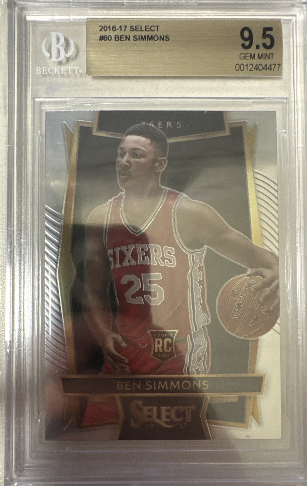 2016-17 Panini Select Concourse Ben Simmons #60 (RC) BGS 9.5 Sixers Gem Mint