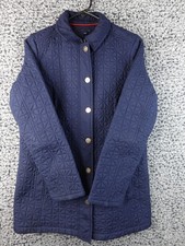 Tommy Hilfiger Quilted Blue Long Sleeve Jacket Women's Medium