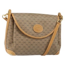 GUCCI Micro GG Supreme Shoulder Bag PVC Beige Gold 001 099 4084 Auth 169812