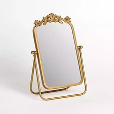 SALE!!! Gold Bordeaux Scroll Tabletop Mirror – Elegant Home Decor Accent -