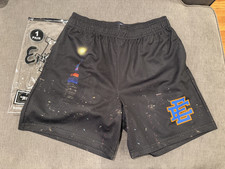 Eric Emanuel Empire State Building Knicks Shorts Black sz Large BRAND NEW