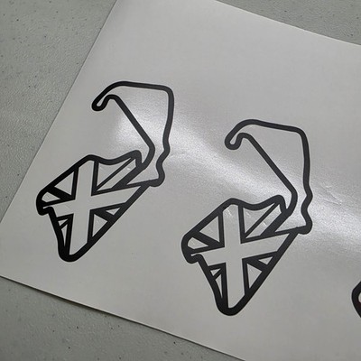 Silverstone Rennstrecke Rennen Vinyl Aufkleber Sticker, F1, BSB, 2er-Pack