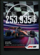 2025 Oscar Piastri Topps Chrome Refractor Mclaren F1 Team 253.935