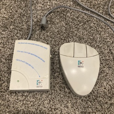 Vintage Logitech MouseMan Cordless M-RC33 w/ Receiver PS/2
