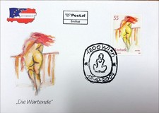 32# Briefmarken Ersttage &Ouml;sterreich - &bdquo;Die Wartende" - 2004