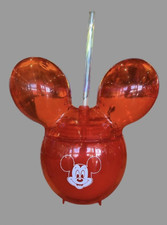 Disney Parks Mickey Wares Red Balloon Sipper Cup With Straw New