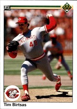 1990 Upper Deck #137b Tim Birtsas Cincinnati Reds