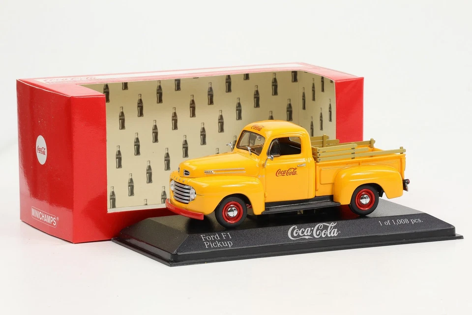 1:43 Minichamps Ford F1 1949 Coca Cola Pickup Orange 1949 - Image 3 of 4