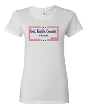 God, Family, Country Womens Graphic T-Shirt