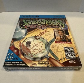 Sherlock Holmes Consulting Detective New in Box/Sealed! Turbografx 16 CD NEC DUO