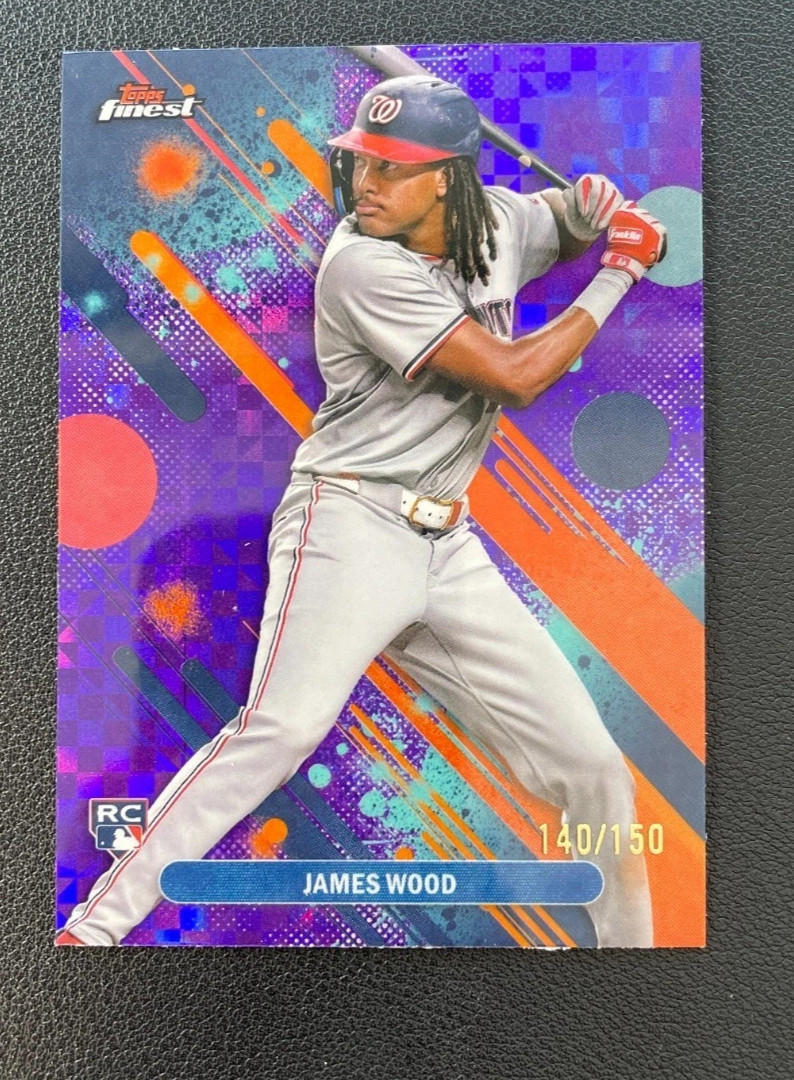 2025 Topps Finest JAMES WOOD RC Rookie Common #100 - Purple XFractor /150