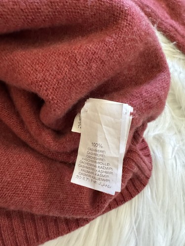 Brunello Cucinelli 100% Cashmere Pullover Button Sweater Red 54 - Picture 5 of 7