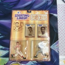 1989 Kenner Starting Lineup Baseball Greats Carl Yastrzemski & Henry Aaron NIP