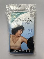 PLAYTEX 4690 STYLE 38DD BLACK 18 HOUR WIRE FREE BRA SUPER SOFT COOL 4-WAY NIP