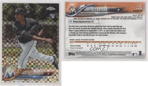 2018 Topps Chrome X-Fractor Sandy Alcantara #128 Rookie RC