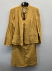 Vintage 90s J.W. Treci Women's Mustard Yellow Textured Skirt Suit Set Sz 6 — photo 1
