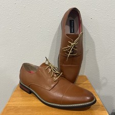 Bruno Marc Men  s Prince-6 Lace-Up Leather Oxford Dress Shoes Brown Sz. 14