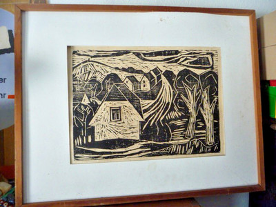 Original Holzschnitt Handabzug H Wittmann Halle Giebichenstein 1968