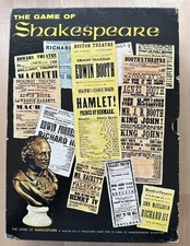 The Game of Shakespeare Board Game Avalon Hill 1966