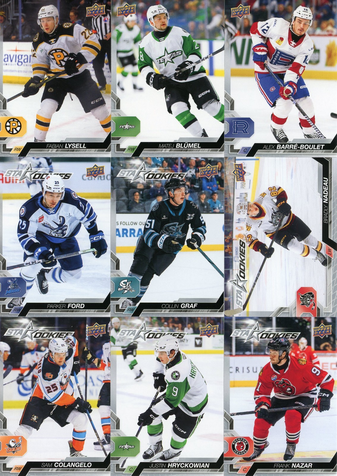 U PICK LOT 2024-25 24-25 Upper Deck UD AHL HOCKEY BASE Star Rookies RC set cards