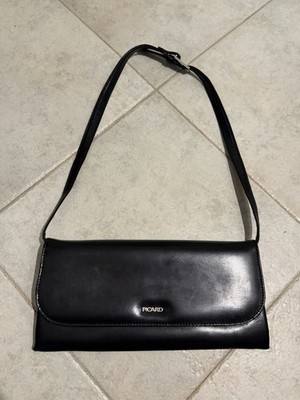 Picard Black Leather Shoulder Bag Registered In Germany